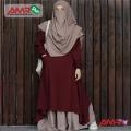 Irani Queen Style Abaya Burka, Maroon Contrast Color.