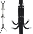 Basics Metal Coat Rack for Coat and Clothing, Black, 48 x 48 x 175.5 cm (L x W x H). 