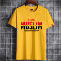 I am muslim Design Print Tshirt Men 2025 Summer New White Casual Homme Cool T Shirt.