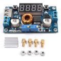 【beauty code store】（NEW）Step Down Buck Converter Power Supply Module Board 1.2-32V Adjustable 5A Constant Current LCD Digital. 