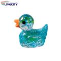 Mini Duck Statue Sparkling Duck Ornament Cute Resin Craft for Desktop Garden Dollhouse Decoration Glitter Duck Ornament.