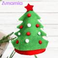 Christmas Hat Joyful Christmas Plush Hat Festive Red Green Xmas Tree Hat for Holiday Party Decoration Perfect Gift for New Year 2023 Celebration Southeast Asian Buyers' Favorite Soft Plush Christmas.