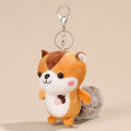 Big tail squirrel plush pendant women's bag bag key chain bucktooth rat pendant plush toy grab doll machine doll. 