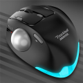 Trackball Bluetooth Ergonomic Mouse 2.4G RGB Rechargeable Rollerball Mice Compatible with PC. 