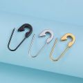 1/3pcs Punk Pin Earrings Paperclip Safety Stud Belly Button Ring Hoop Nose Piercing Tragus Helix Eyebrow Ring Body Jewelry 16G.