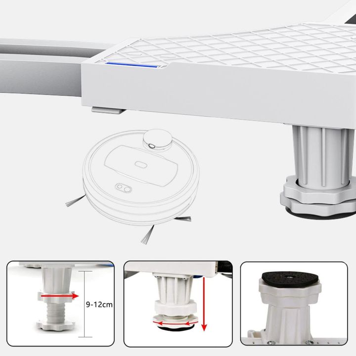 JAERBEE%20Washing%20Machine%20Stand,%20Washing%20Machine%20Dryer%20Fridge%20Pedestal,%20Adjustable%20Length,Load%20300Kg%20Anti%20Vibration%20Anti%20Noise%20-%20Image%203