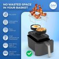 LKPCIGCXM Air Fryer Rack for Dual Basket,Air Fryer Accessory Multi-Layer Rack,for Ninja Foodi DZ201 DZ40 Double Basket Air Fryer. 