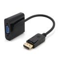 DisplayPort to Vga Converter Dp to Vga adapter 1080P Display Port To Vga Adapter Dp Male To Vga Female Adapter Display Port Cable Converter for Projector Tv Monitor , Black.