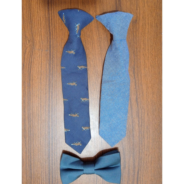 3 piecs Boys Kids Children Baby Wedding Banquet Solid Colour Elastic Tie Necktie