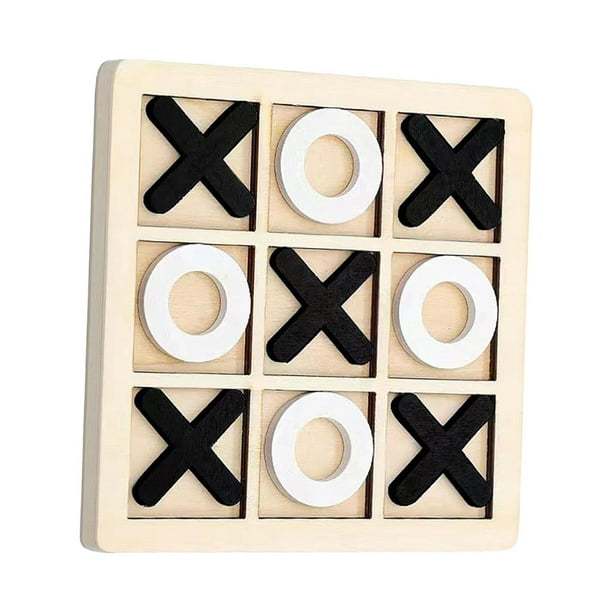 XO Triple Tic Tac Toe Wooden Board Game Casual Battle Board Game Suitable for children