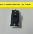 Piano RED Indicator Light AC 250V 5A 2 Pin Heavy Duty Brass Contact RED Indicator Light Switch Socket For Electrical Devices AC Line Indicator Made In Bangladesh. 