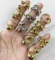 LS-B5445 New arrivals open cuff finger ring solid 18k gold plated ring for women men ball rings for couples good quality. 