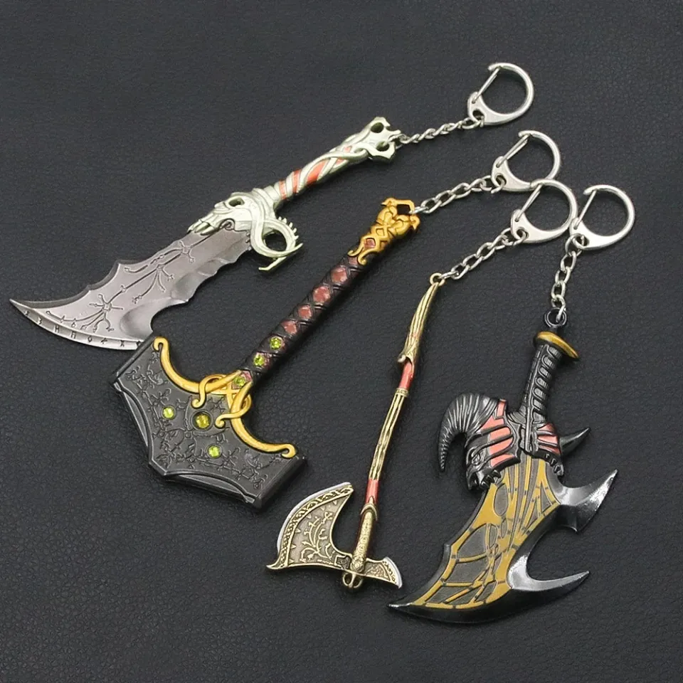 God of War Ragnarok Keychain Kratos Leviathan Axe Blades of Chaos