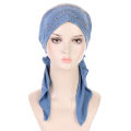 Fashion Ready To Wear Plain Hijab Inner Caps for Women Muslim Rhinestones Hair Loss Beanies Instant Scarves Headwraps Bonnets.