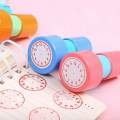 Clock Stamp Set Self Inking Clock Stamps Teaching Aids Learning Educational for Albums and Scrapbooks Grading Prizes Preschool Children Kids. 