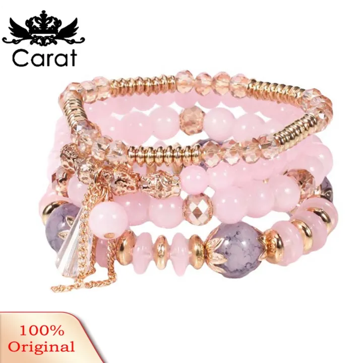 4Pcs/Set%20Boho%20Faux%20Agate%20Pearl%20Tassel%20Chain%20Charm%20Beaded%20Bracelet%20Women%20Jewelry%20-%20Image%206