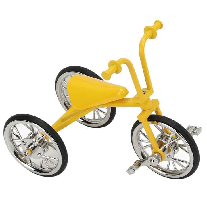 Toy%20Tricycle%20Model%203D%20Car%20Removable%20Ornament%20Metal%20Rubber%20Bike%20for%20Any%20Age%20Birthday%20Yellow%20-%20Image%202