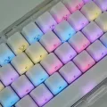 Idobao Semi-transparent Keycaps Frosted Korean Japanese Keycap Set Side Printed Keys for MX Switches for Mechanical Keyboard. 