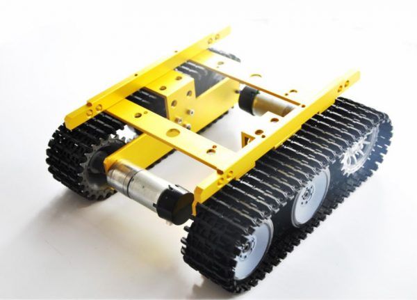 T100 Mini Tank Chassis Crawler-type Tank Chassis for Arduino Intelligent Track Car/Tank Chassis Tank Crawler Chassis DIY Kit
