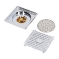 Shower Floor Drain, Large Displacement Electroplating Bathroom Floor Drain Set 304 Stainless Steel for Balconies.