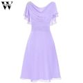 Womail dresses Women Formal Wedding Bridesmaid High-waist Party Ball Prom Gown One-shoulder chiffon Dress June6. 