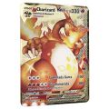 【Serendipity party】Classical Charizard Pokemon Spanish Iron Metal Pokmo Letters Gift Game Collection Cards ESPANOL Toy Rainbow. 