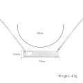 Custom Engraving 18K Gold Plated Stainless Steel Bar Name Necklace Hollow Heart Dainty Friendship Initial Bar Necklace. 