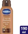 Vaseline Intensive Care Cocoa Radiant with pure cocoa butter continuous spray body lotion help to heal dry skin 190ml . Origin- Netherland. 