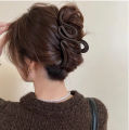 Frosted Wave Clip Large Maillard Hair Clip Women's 2024 New Style Shark Clip Hair Accessories for the Back of the Head.