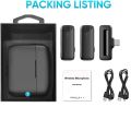 Wireless Lavalier Microphone Lapel Microphone for Type-C / USB-C Device with Charging Case. 