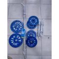 Dumbbell & Barbell Set 20kg and 10 inchi stick 2 pic and 3fit burbell 1 pic- Blue and Silver. 