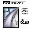 (3 Packs) Tempered Glass For Apple iPad Air 11 2024 6th Generation A2899 A2900 A2902 Anti-Scratch Tablet Screen Protector Film. 