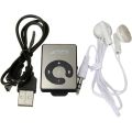 AR04 MP3 Music Player with Clip, Black, 32GB TF Card Support, 2-3 Hours Playback, Li-ion 350mAh Battery. 