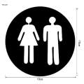 Male and Female Restroom Signs Bathroom Door Signage Decor for Restaurant. 