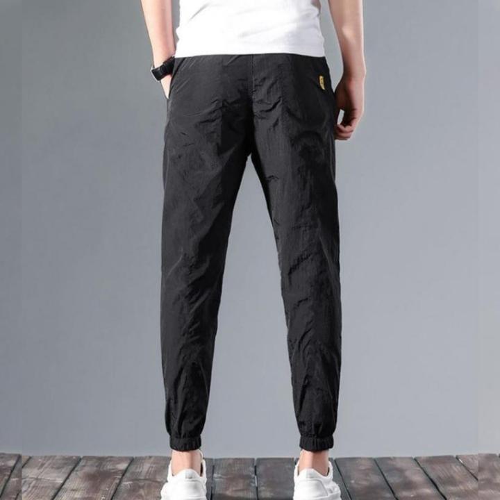 Stylish%20Casual%20Pants%20Mid-waisted%20Men%20Clothing%20Polyester%20Korean%20Style%20Men%20Ankle%20Tied%20Joggers%20Pants%20-%20Image%203