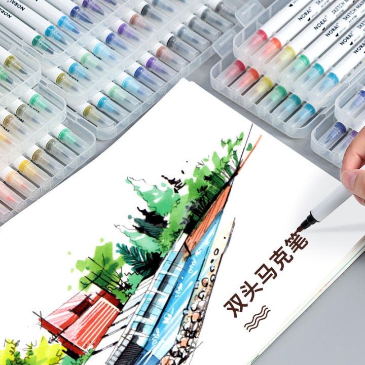 Noya%20manufacturers%20wholesale%20alcohol%20oily%20marker%20double-ended%20children's%20painting%20watercolor%20pen%20set%20paintbrushes%20graffiti%20pens%20-%20Image%203