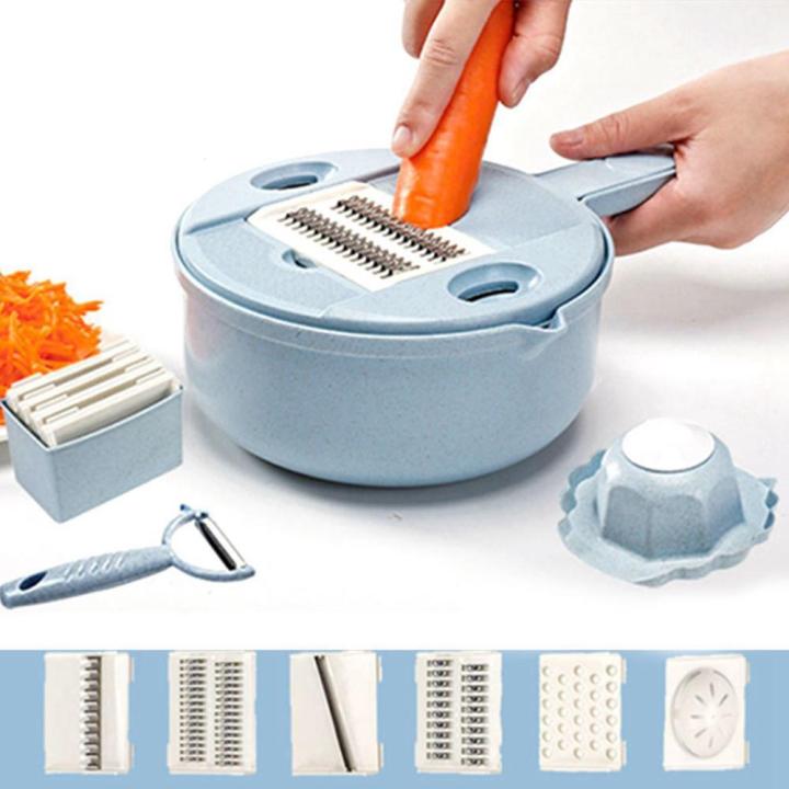 Goglor Vegetable Slicer Cutter with 6 Blades 8 Functions, Veggie Spiralizer Cutter and Shredder