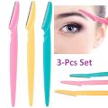 Eyebrow Face Razor 3 pcs Trimmer Shaper Shaver Blade Hair Remover Tool. 