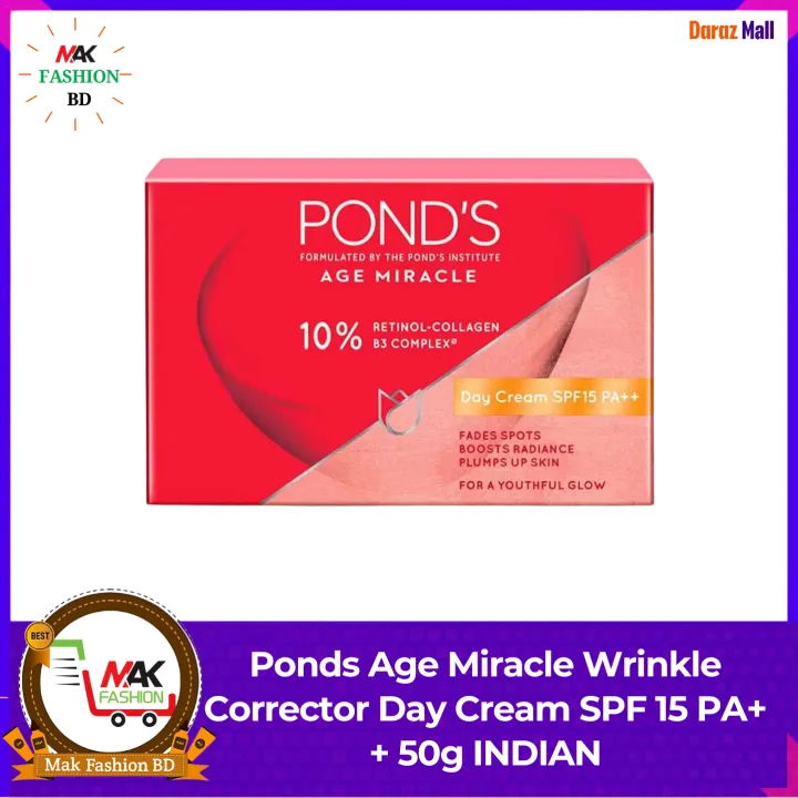 Ponds Age Miracle Wrinkle Corrector Day Cream SPF 15 PA++ 50g INDIAN