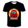 Boys Girls Cartoon Print T-shirts Kids Among us T Shirt For Boys Children Summer Short Sleeve Hip Hop T-shirt Game Tops Clothing.