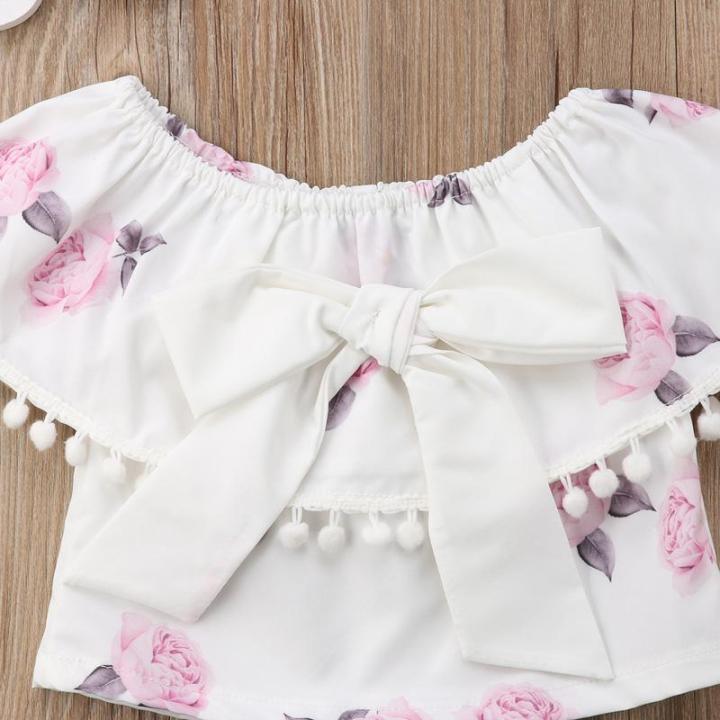 Baby%20Girl%20Floral%20Tassel%20Tops%20Denim%20Shorts%20Pants%20Jeans%20Summer%202Pcs%20Sets%20Sunsuit%20-%20Image%204