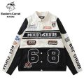 EASTERN CAMELSpring and Autumn American Detachable Two-Wear Motorcycle Baseball Uniform Jacket Men's and Women's Letter Jacket.