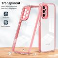Transparent Phone Case For Samsung Galaxy A32 4G Soft TPU Shockproof Casing 2 in 1 Candy Colors Clear Silicone Back Cover. 