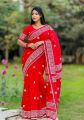 Exclusive Designer Skin Print Half Silk Saree. saree  with Unstitched Blouse  pcs. 
