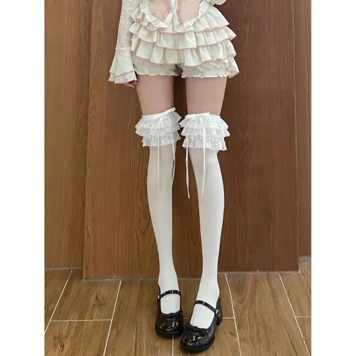 Multi-Layer%20Lace%20Stockings%20Milky%20White%20Ribbon%20Knee%20Socks%20Japanese%20Style%20lolita%20Girl%20Bow%20Hold-Ups%20-%20Image%203