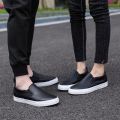 Fashion Cool Young Men Street Shoes Soft Mens Casual Shoes Brand Loafers Male Footwear Black White Shoes KA3764 BunnyGarden.