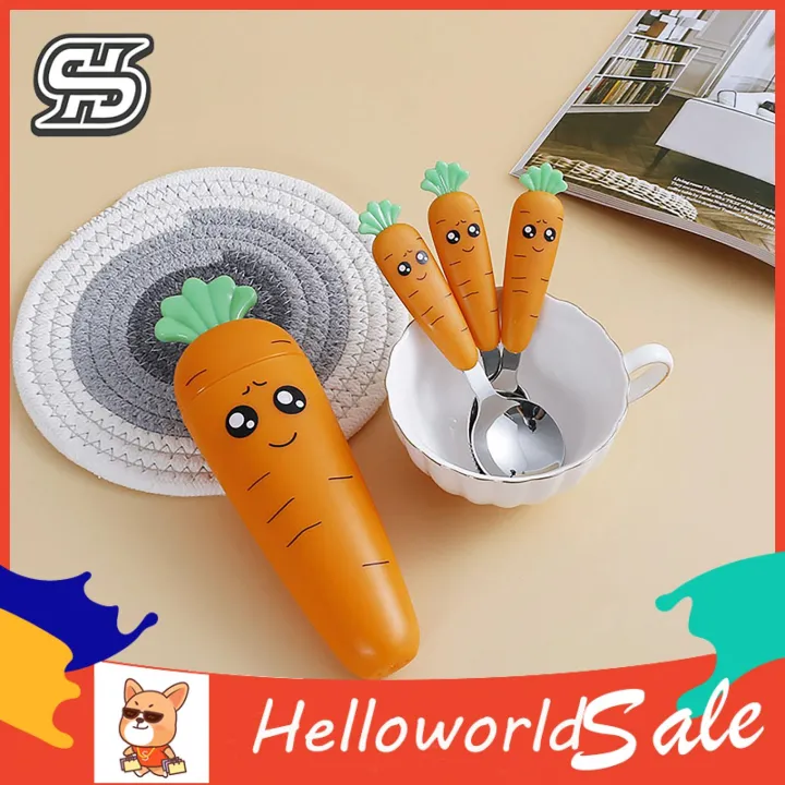 HelloWorld%20Carrot%20Cutlery%20Fine%20Workmanship%20Smooth%20Surface%20Mud%20Scraping%20Spoon%20-%20Image%205