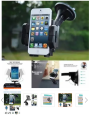 Heavy Duty Black Long Neck Car Mobile Phone Holder CZ 3115, Adjustable ABS, Compatible with Most Phones.