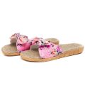 Summer 8 Colors Flax Home Slippers Women Beach Flip Flops Non-slip Female Sandals Bohemia Bowknot Linen Flip Flops Beach Shoes. 