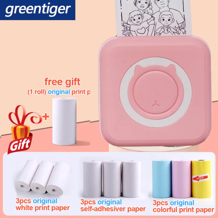 Inkless%20Bluetooth%20Thermal%20Printer%20with%2010%20rolls%20Free%20Paper%20Photo%20Note%20Homework%20Printing%20Portable%20Pocket%20Label%20Printer%2057mm%20for%20Android%20IOS.%20-%20Image%202